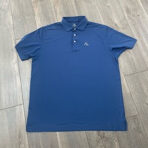 RHOBACK Solid Navy Blue Golf Performance Mens Polo sz XL